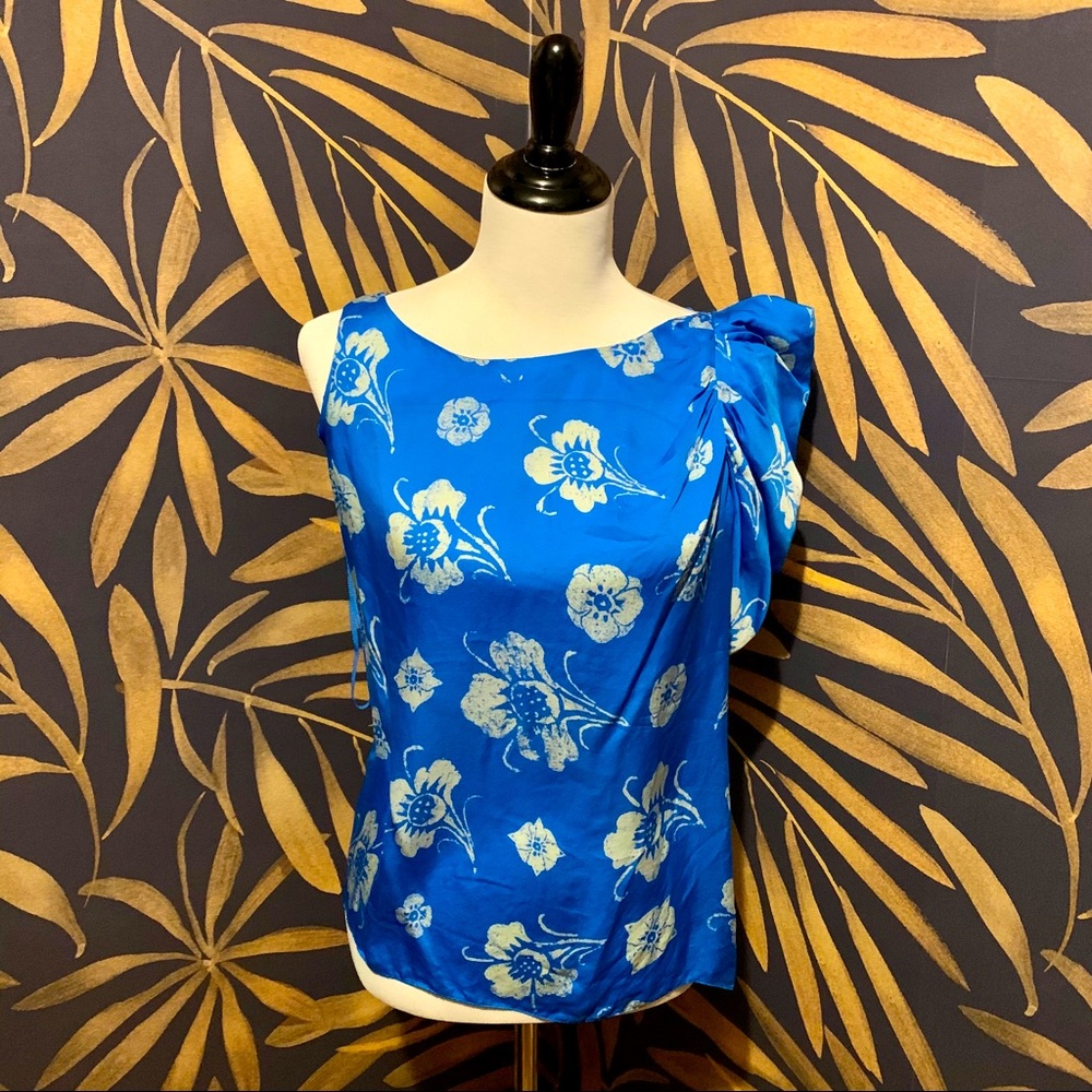 Anthropologie Liefsdottir asymmetrical silk blouse
